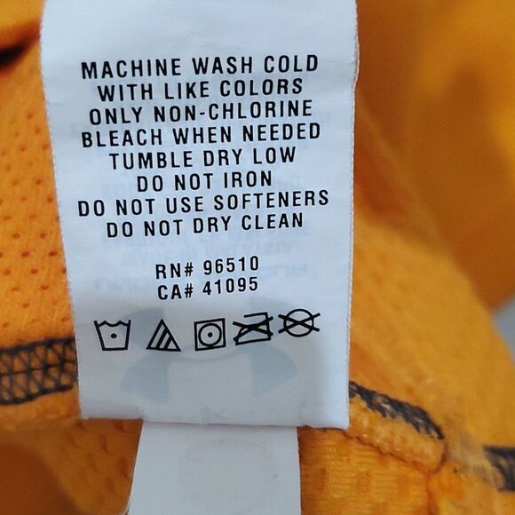 UNDER ARMOUR MAN'S 1/4 ZIP PULLOVER, Sz M, ORANGE, LOOSE FIT, POLYESTER - Picture 10 of 13